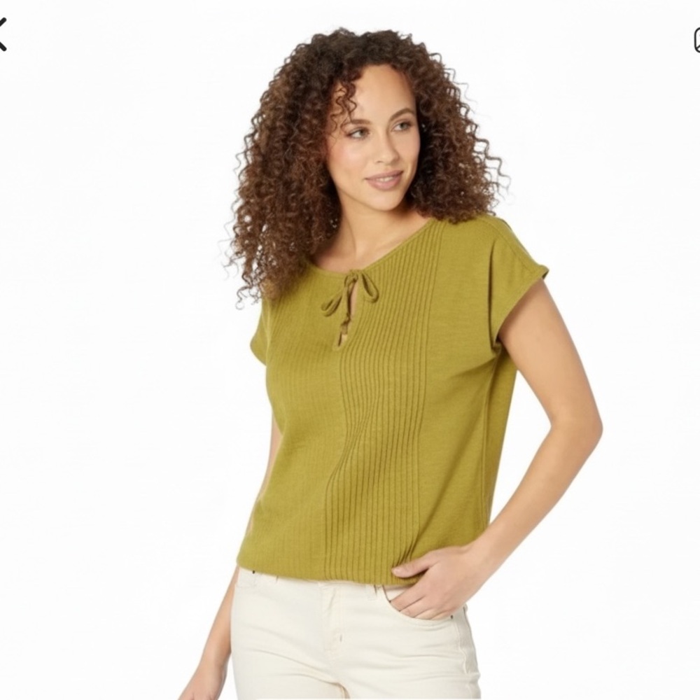 NWT Prana Women’s Ocupas Popover Top in Sweet Grass‎ Relaxed Fit Organic